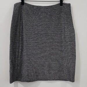 St. John Metallic Stipe Skirt